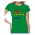 thumbnail image 1 of Awkward Styles Gray T Shirt Some People are Gay Get Over It Shirt for Women Gray Shirt for Women Gay Love Shirt LGBT T-Shirt Shirts for Women Gay Pride T-Shirt Gay Flag Shirts Gay T Shirt, 1 of 4
