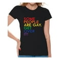 thumbnail image 1 of Awkward Styles Gray T Shirt Some People are Gay Get Over It Shirt for Women Gray Shirt for Women Gay Love Shirt LGBT T-Shirt Shirts for Women Gay Pride T-Shirt Gay Flag Shirts Gay T Shirt, 1 of 4