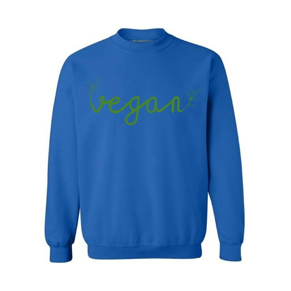 Awkward Styles Green Crewneck Vegan Clothes for Women Foliage Printed Unisex Crewneck Vegetarian Crewneck Vegan Sweater Vegan Friendly Crewneck Vegan Organic Crewnecks for Men Gifts for Vegetarians