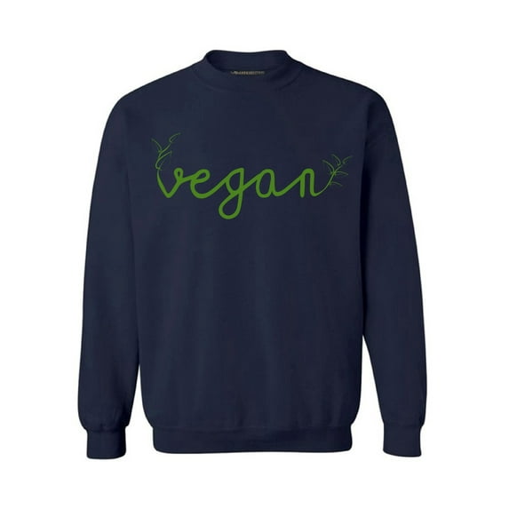 Awkward Styles Green Crewneck Vegan Clothes for Women Foliage Printed Unisex Crewneck Vegetarian Crewneck Vegan Sweater Vegan Friendly Crewneck Vegan Organic Crewnecks for Men Gifts for Vegetarians