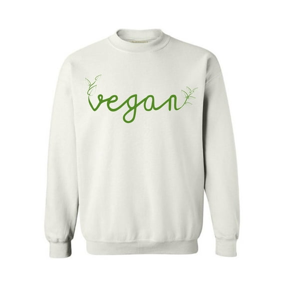 Awkward Styles Green Crewneck Vegan Clothes for Women Foliage Printed Unisex Crewneck Vegetarian Crewneck Vegan Sweater Vegan Friendly Crewneck Vegan Organic Crewnecks for Men Gifts for Vegetarians