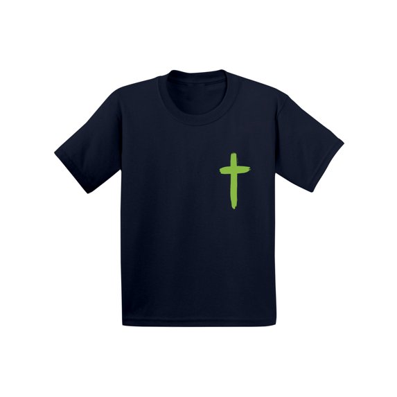 Awkward Styles Green Cross Infant Shirt Jesus Shirts for Kids Christian T Shirt for Boys Christian Shirts for Girls Jesus T-Shirt for Children Christian Gifts Christ Clothes Cross Shirt for Kids
