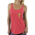 thumbnail image 1 of Awkward Styles Green Cross Racerback Tank Tops for Women Christian Clothes for Ladies Jesus Womens Racerback Tank Top Jesus Clothing Christian Cross Tanks T Shirt for Her Cross Ladies Shirt, 1 of 4