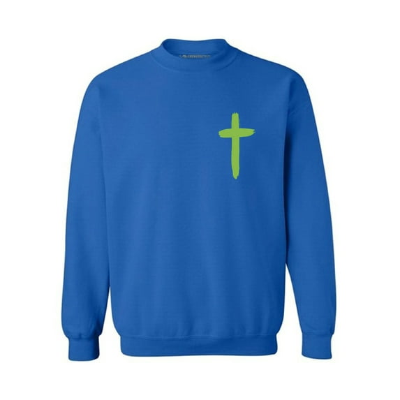 Awkward Styles Green Cross Unisex Crewnecks Christian Crewneck for Her Cross Clothes Collection Jesus Cross Crewneck for Women Jesus Sweater for Men Christian Gifts Cross Outfit for Men and Women