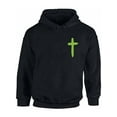 thumbnail image 1 of Awkward Styles Green Cross Unisex Hoodie Christian Hoodie for Him Jesus Collection Jesus Cross Hoodie for Women Jesus Sweater for Men Christian Cross Gifts Cross Unisex Outfit for Men and Women, 1 of 5