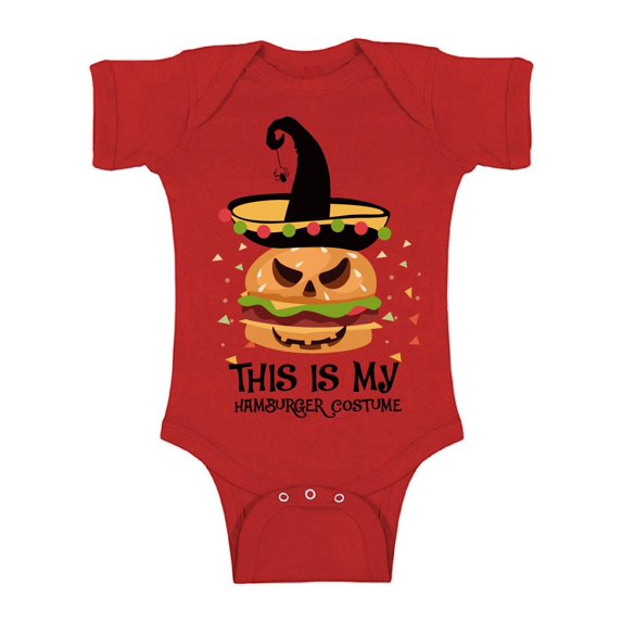 Awkward Styles Halloween Baby Bodysuit Hamburger Romper