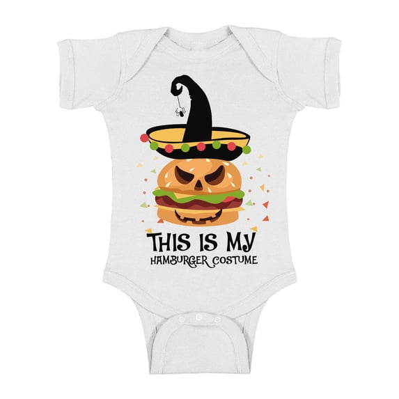 Awkward Styles Halloween Baby Bodysuit Hamburger Romper