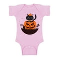 thumbnail image 1 of Awkward Styles Halloween Baby Bodysuit Pumpkin Cat Romper, 1 of 4