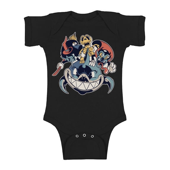 Awkward Styles Halloween Baby Bodysuit Shark Romper