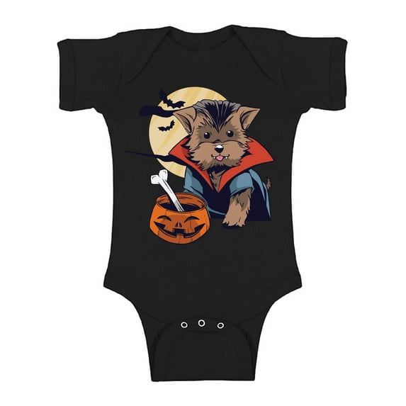 Awkward Styles Halloween Baby Bodysuit Vampire Morkie Romper