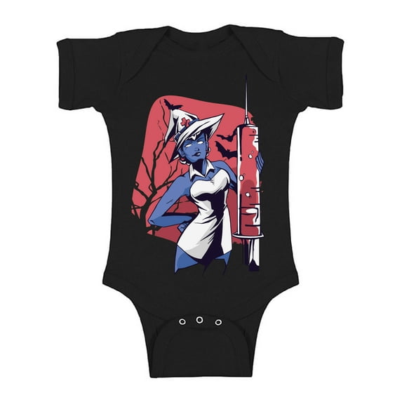Awkward Styles Halloween Baby Bodysuit Witch Nurse Romper