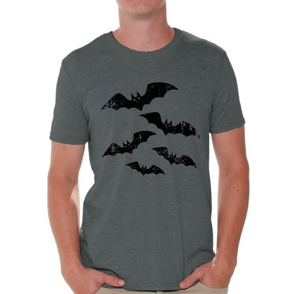 Awkward Styles Halloween Bats Tshirt Men's Halloween Shirt Scary Bats T Shirt Dia de los Muertos Shirts for Men Day of the Dead Gifts for Him Halloween Holiday Outfit Trick or Treat Men's Shirt