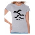 thumbnail image 1 of Awkward Styles Halloween Bats Tshirt Women's Halloween Shirt Scary Bats T Shirt Dia de los Muertos Shirts for Women Day of the Dead Gifts for Her Halloween Holiday Outfit Trick or Treat Women's Shirt, 1 of 4