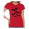 thumbnail image 1 of Awkward Styles Halloween Bats Tshirt Women's Halloween Shirt Scary Bats T Shirt Dia de los Muertos Shirts for Women Day of the Dead Gifts for Her Halloween Holiday Outfit Trick or Treat Women's Shirt, 1 of 4