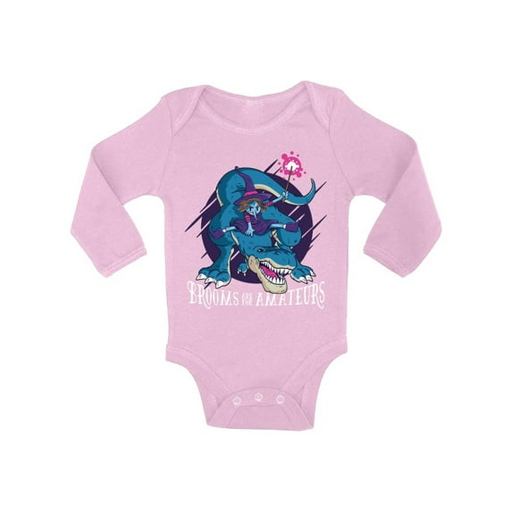 Awkward Styles Halloween Bodysuit Witch on Dinosaur Baby Romper