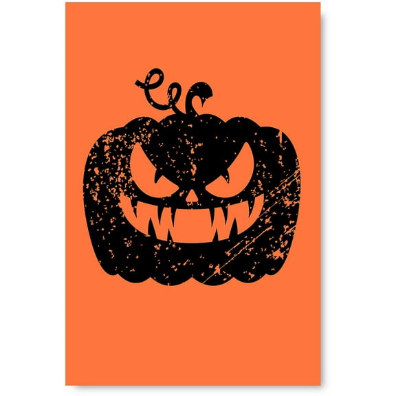 Awkward Styles Halloween Canvas Wall Art Angry Pumpkin Home Decor Prints