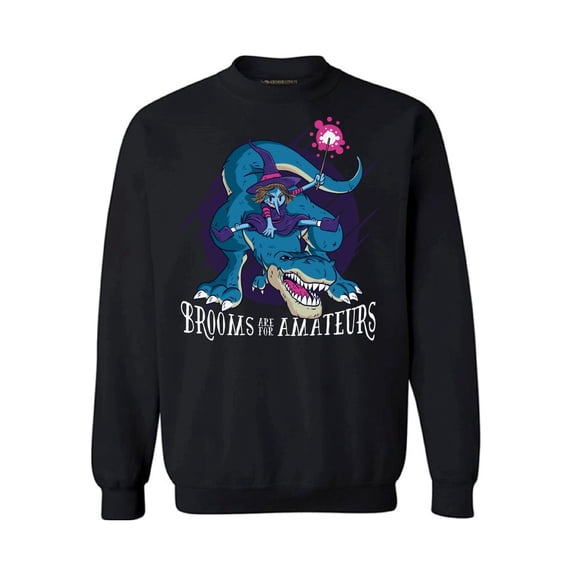 Awkward Styles Halloween Crewneck Top Witch on Dinosaur Sweatshirts