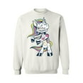 thumbnail image 1 of Awkward Styles Halloween Crewneck Top Zombie Unicorn Sweatshirts, 1 of 5