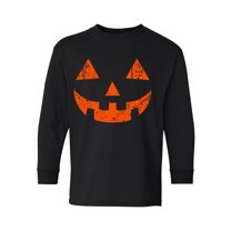 Awkward Styles Halloween Girls Boys Youth Sweatshirt Orange Jack O Lantern Crewneck Tee for Kids