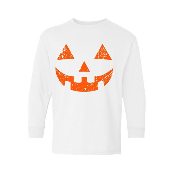 Awkward Styles Halloween Girls Boys Youth Sweatshirt Orange Jack O Lantern Crewneck Tee for Kids