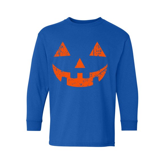 Awkward Styles Halloween Girls Boys Youth Sweatshirt Orange Jack O Lantern Crewneck Tee for Kids
