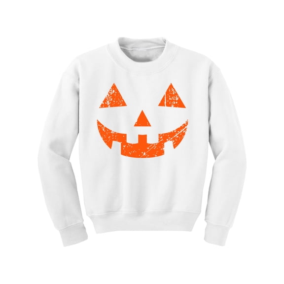 Awkward Styles Halloween Girls Boys Youth Sweatshirt Orange Jack O Lantern Crewneck Tops for Kids