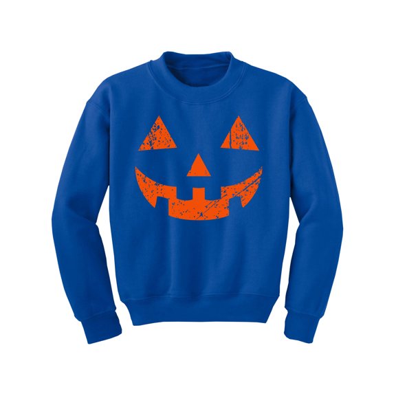 Awkward Styles Halloween Girls Boys Youth Sweatshirt Orange Jack O Lantern Crewneck Tops for Kids