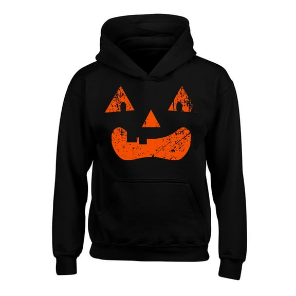 Awkward Styles Halloween Hoodies for Kids Boys Girls Orange Jack-O'-Lantern Hooded Youth Sweatshirt