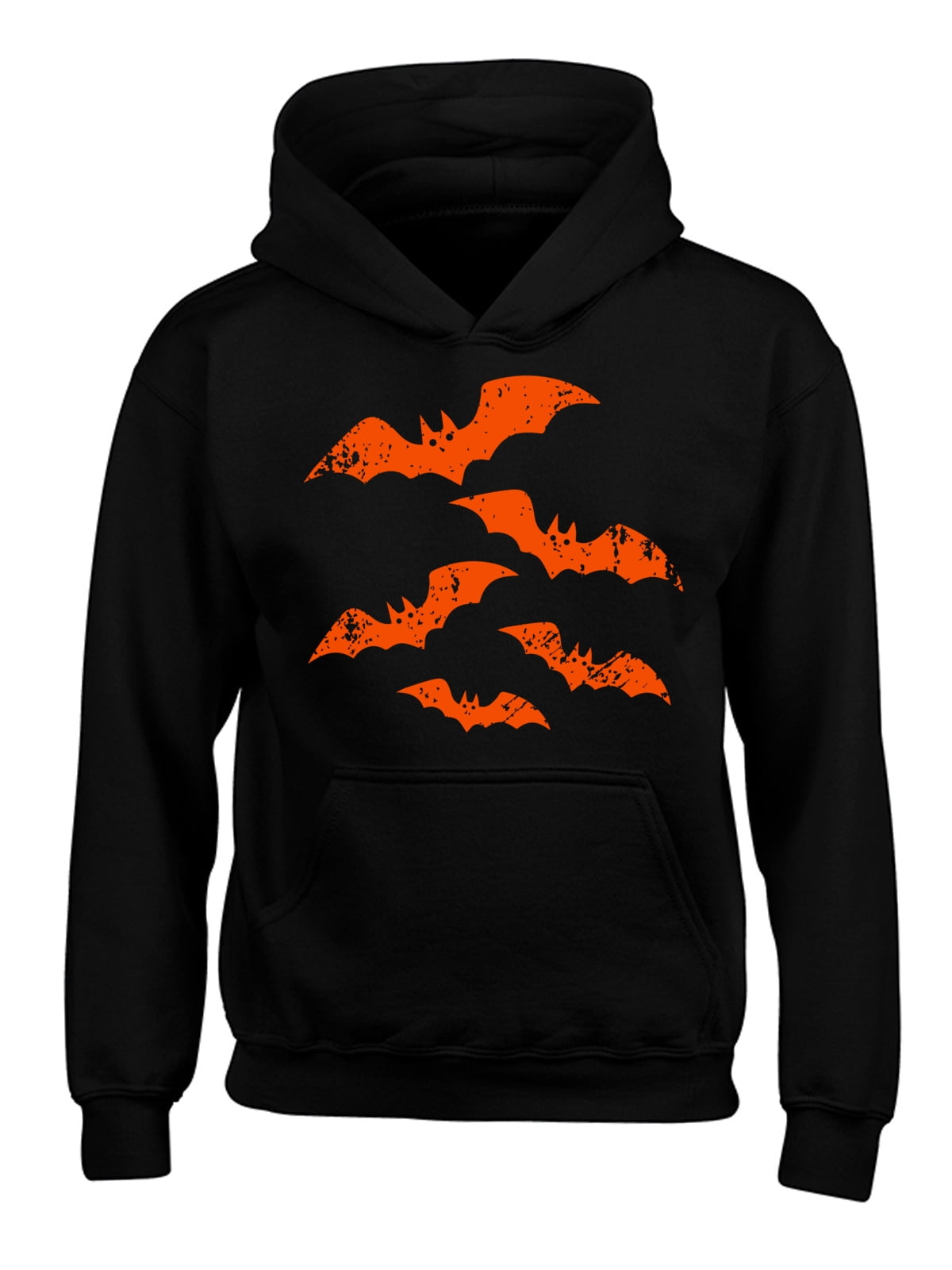 Awkward Styles Halloween Hoodies for Kids Girls Boys Orange Bats Hooded