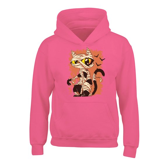 Awkward Styles Halloween Hoodies for Kids Mummy Cat Hooded Youth Sweatshirt