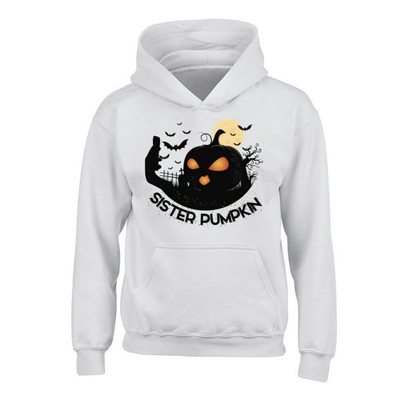 Awkward Styles Halloween Hoodies for Kids Sister Pumpkin Hooded Youth Sweatshirt