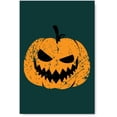 thumbnail image 1 of Awkward Styles Halloween Poster Wall Art Angry Pumpkin Face Home Decor Prints, 1 of 3