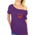 thumbnail image 1 of Awkward Styles Halloween Pumpkin Face Off Shoulder Shirt Halloween Off The Shoulder Tops for Women Spooky Gifts for Her Jack-O'-Lantern Oversized Shirt Funny Halloween Baggy Tshirt Scary Gifts, 1 of 4