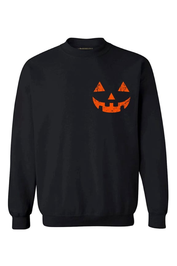 Halloween Pumpkin Face Sweatshirt Halloween Sweater for Women Men's Jack-O'-Lantern Pumpkin Sweatshirt Gifts for Halloween Pumpkin Face Sweater Scary Outfit Spooky Gifts Pumpkin Sweater