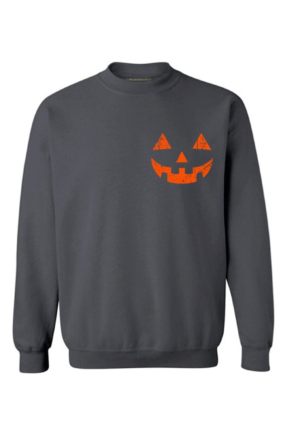 Halloween Pumpkin Face Sweatshirt Halloween Sweater for Women Men's Jack-O'-Lantern Pumpkin Sweatshirt Gifts for Halloween Pumpkin Face Sweater Scary Outfit Spooky Gifts Pumpkin Sweater