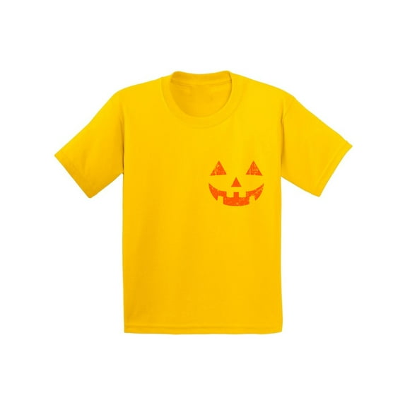 Awkward Styles Halloween Pumpkin Face Youth Tshirt Halloween Shirt Spooky T-Shirt Halloween Shirts for Kids Jack-O'-Lantern T-Shirt Halloween Pumpkin T Shirt Scary Gifts for Kids Pumpkin Shirts