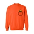 thumbnail image 1 of Awkward Styles Halloween Pumpkin Pocket Sweatshirt Halloween Patch Sweater for Men Halloween Sweater for Women Spooky Gifts Jack-O'-Lantern Pocket Sweatshirt Cute Pumpkin Face Pocket Sweater, 1 of 5