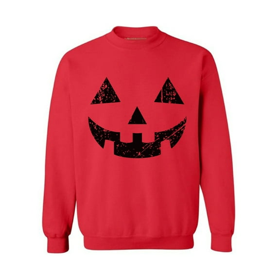 Awkward Styles Halloween Pumpkin Sweatshirt for Men and Women Jack-O'-Lantern Sweater Day of the Dead Outfit Halloween Sweatshirt Dia de los Muertos Gifts Pumpkin Face Sweater for Women and Men