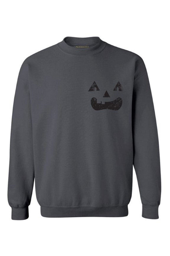 Halloween Pumpkin Sweatshirt Women's Halloween Sweater Spooky Gifts Jack-O'-Lantern Sweater for Men Scary Pumpkin Face Sweatshirt Funny Halloween Jack-O'-Lantern Pumpkin Sweater