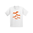 thumbnail image 1 of Awkward Styles Halloween Shirt for Kids Halloween Bats Graphic Youth T-Shirt Spooky Halloween Night Design Distressed Orange Bats Tee Trick or Treat Halloween Shirt, 1 of 4