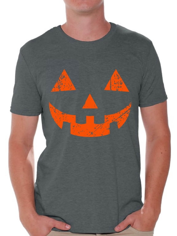 Halloween Shirts for Men Jack O’ Halloween Graphic Shirt for Men Funny Pumpkin Tee Spooky Halloween Fun T-shirt for Men