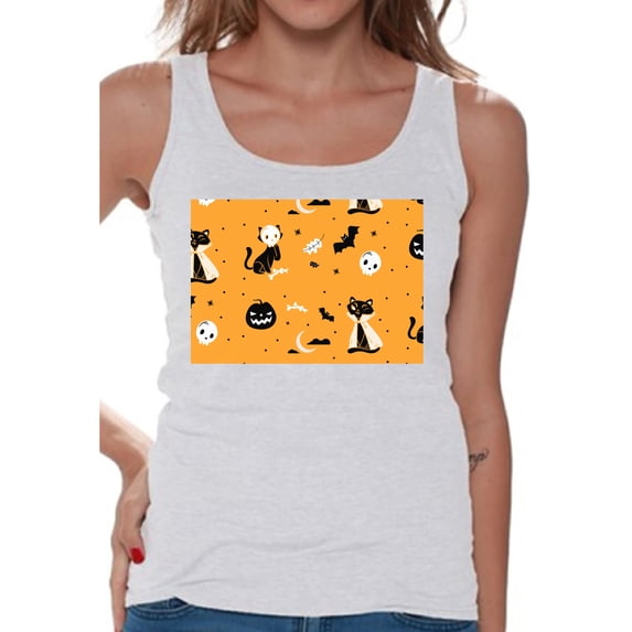 Awkward Styles Halloween Sleeveless Shirt Fall Print Tank Top for Women