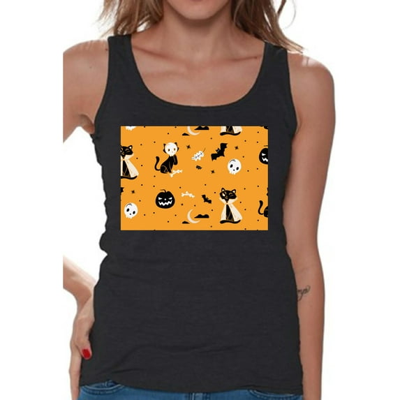 Awkward Styles Halloween Sleeveless Shirt Fall Print Tank Top for Women