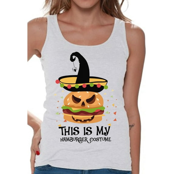 Awkward Styles Halloween Sleeveless Shirt Hamburger Tank Top for Women