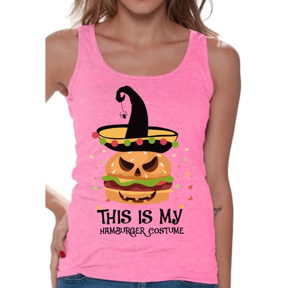Awkward Styles Halloween Sleeveless Shirt Hamburger Tank Top for Women