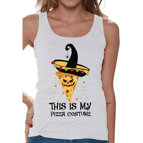 Awkward Styles Halloween Sleeveless Shirt Pizza Tank Top for Women