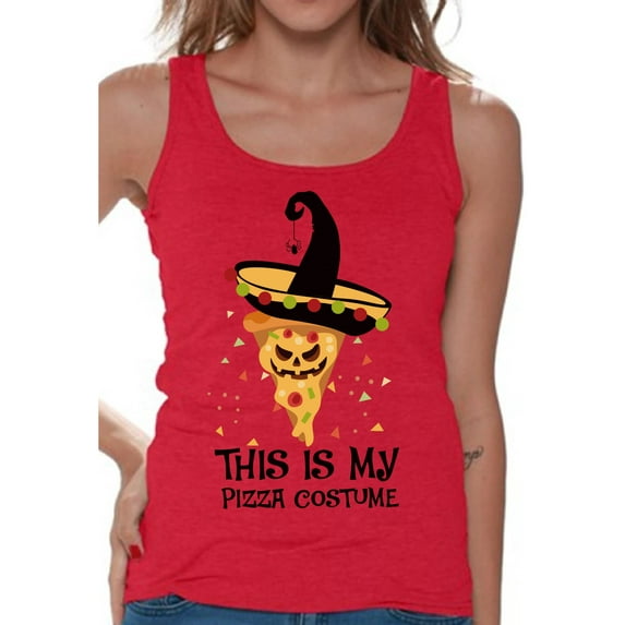 Awkward Styles Halloween Sleeveless Shirt Pizza Tank Top for Women