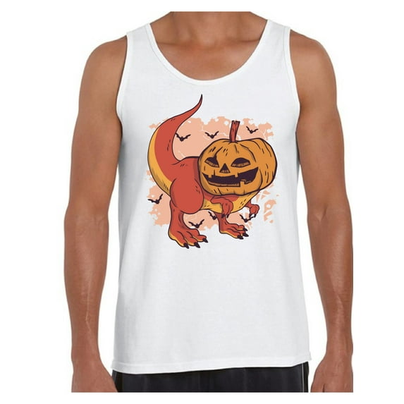 Awkward Styles Halloween Sleeveless Shirt Pumpkin Dinosaur Tank Top for Men