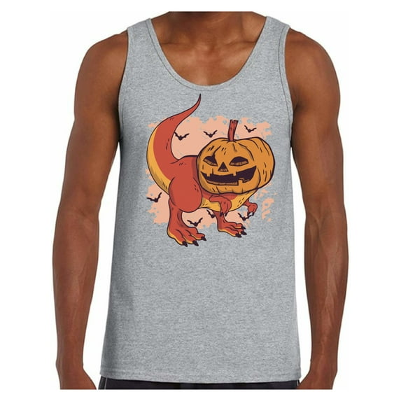 Awkward Styles Halloween Sleeveless Shirt Pumpkin Dinosaur Tank Top for Men