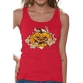 thumbnail image 1 of Awkward Styles Halloween Sleeveless Shirt Smoking Pumpkin Tank Top for Women, 1 of 4